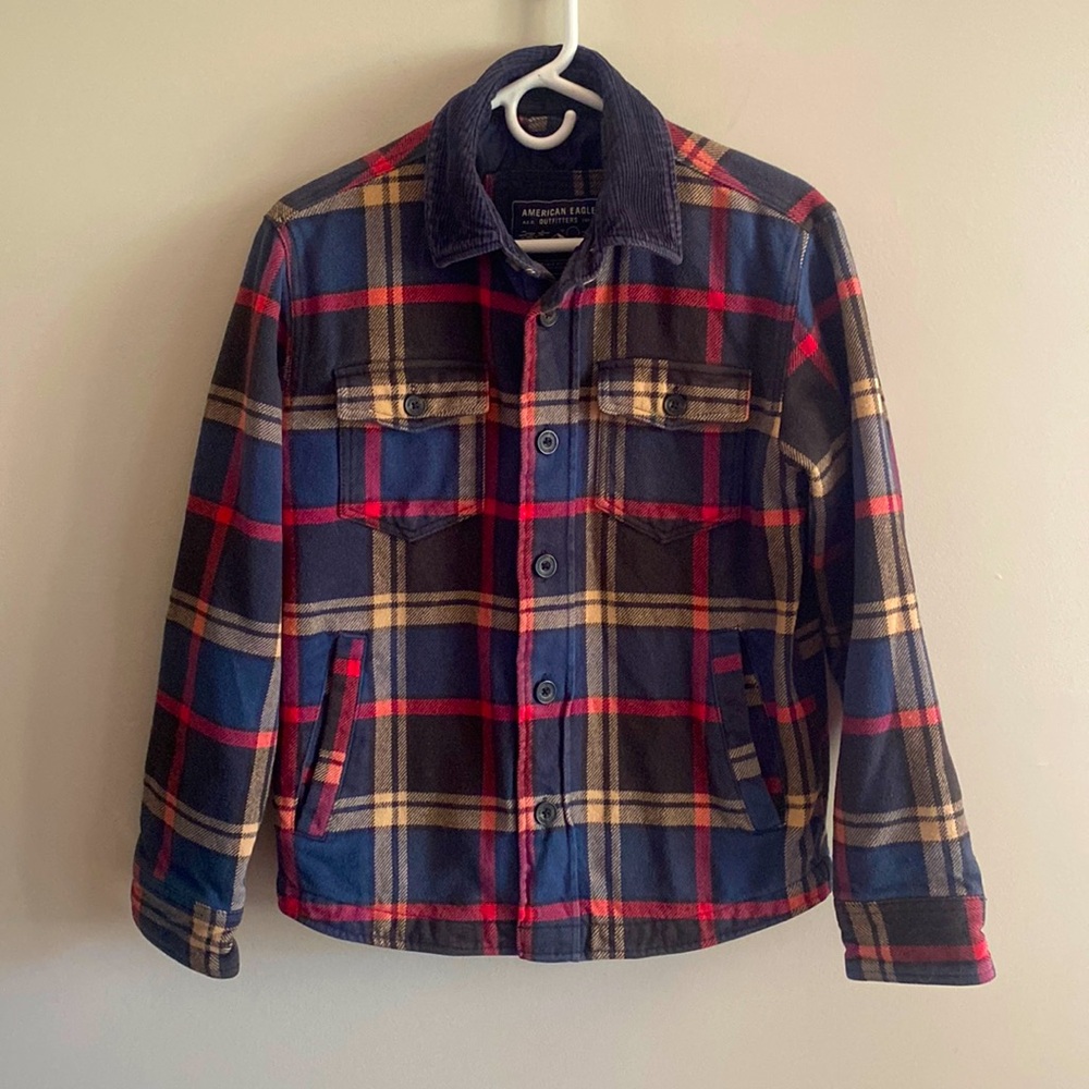 AE• plaid lined jacket